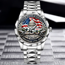 Load image into Gallery viewer, Personalized Men's Wrist Watch USA 250th Anniversary Gift for Patriots
