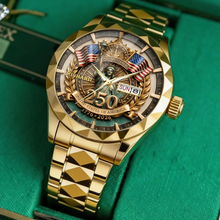 Load image into Gallery viewer, Personalized Men's Wrist Watch USA 250th Anniversary Gift for Him
