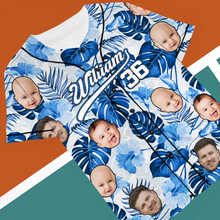 Load image into Gallery viewer, Personalized Photo Hawaiian Baseball Jersey Custom Summer Gift
