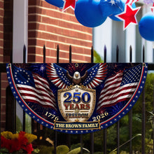 Load image into Gallery viewer, Personalized Family Name Patriotic Flag Custom 250th Birthday Gift
