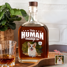 Load image into Gallery viewer, Personalized Photo Whiskey Bottle Custom Name Gift for Pet Lovers
