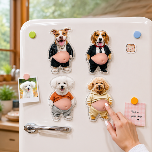 Personalized Funny Photo Squishy Fridge Magnet Gift for Dog Lovers