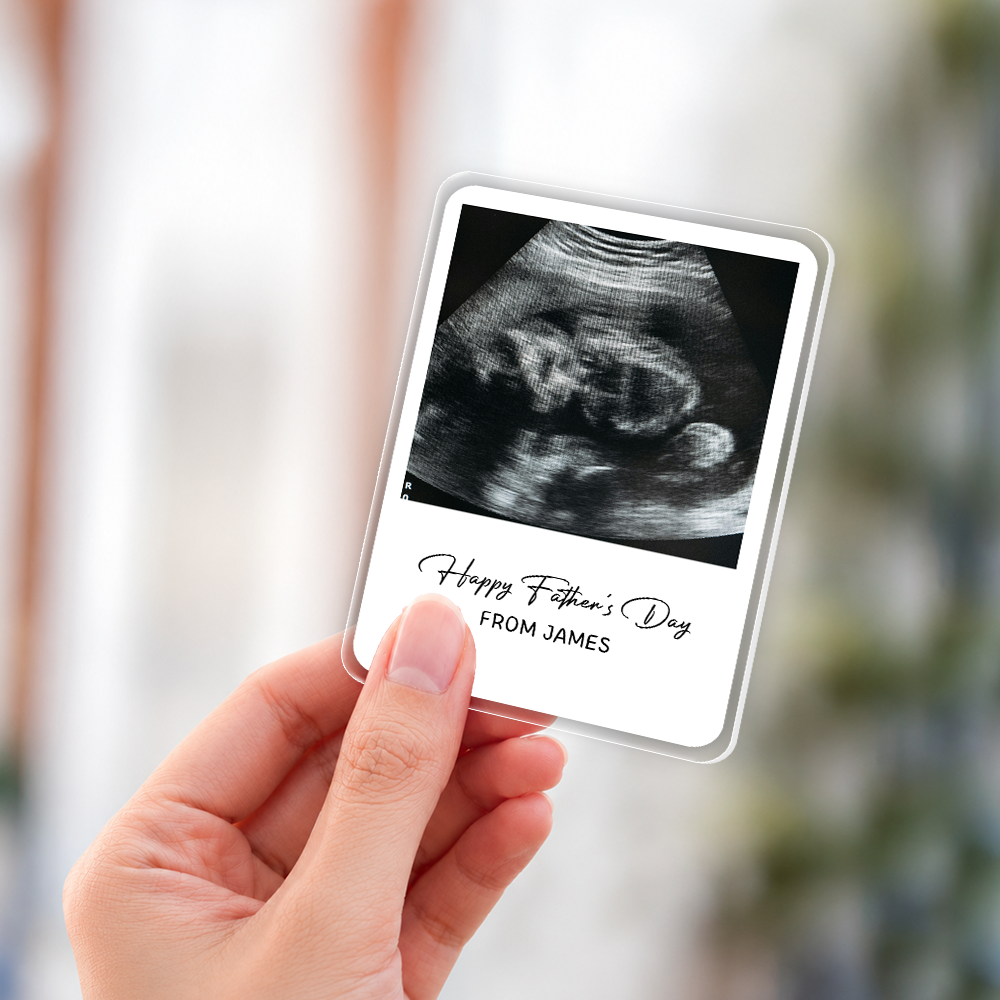 Personalized Acrylic Car Visor Clip Custom Photo Gift for Dad