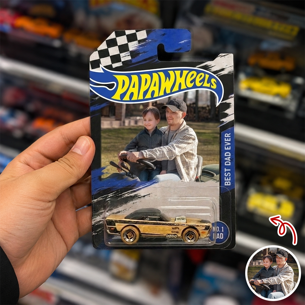 Personalized Hot Wheels Photo Gift for Dad Father's Day