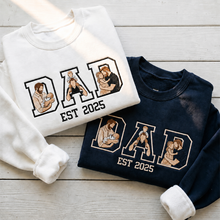 Load image into Gallery viewer, Personalized Embroidered Sweatshirt Custom Photo Gift for Dad
