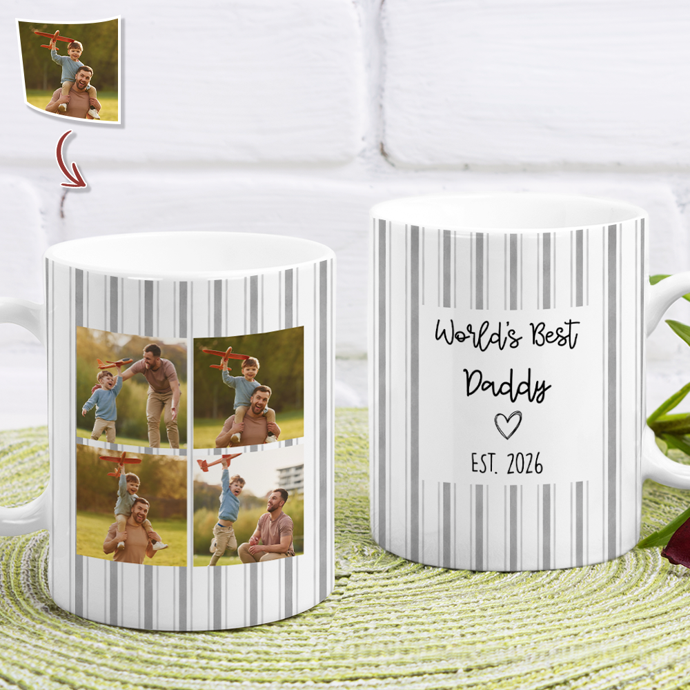 Personalized Photo Mug Gift for Dad Custom Design Father's Day