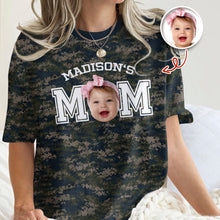 Load image into Gallery viewer, Personalized Camo Photo T-Shirt Custom Gift for Dad
