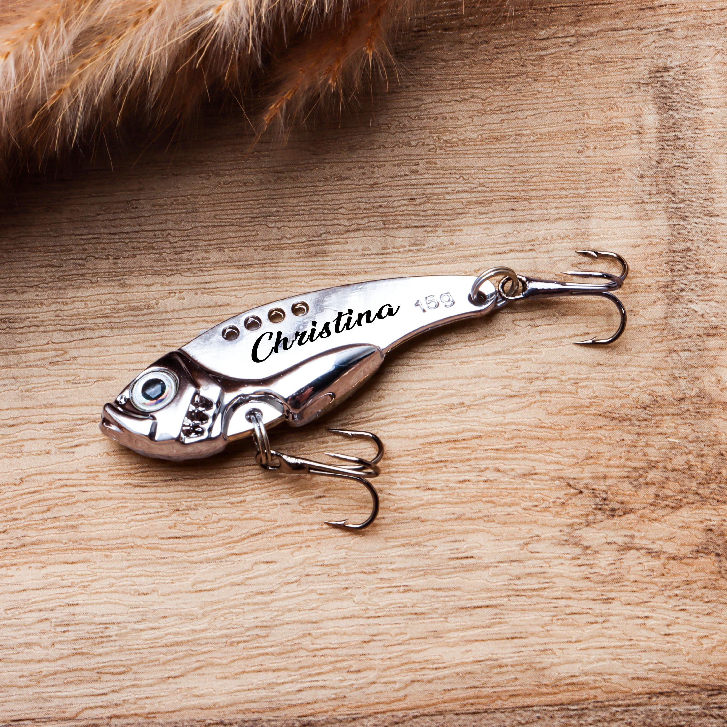 Personalized Engraved Fishing Lure Gift for Dad - Custom Name