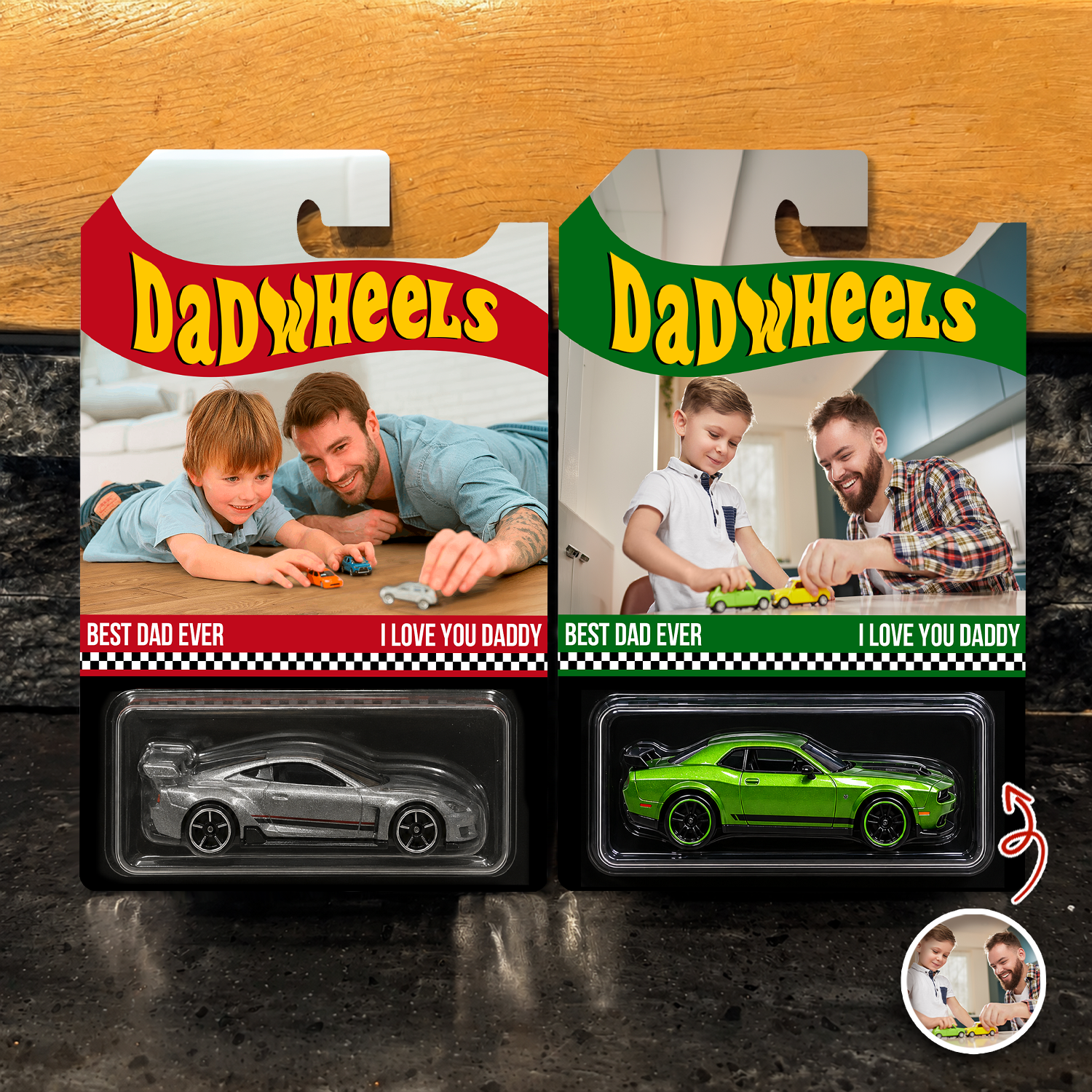 Personalized Photo Hot Wheels Best Dad Ever Gift for Father's Day
