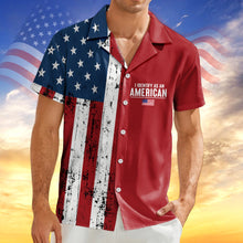 Load image into Gallery viewer, Personalized USA Flag Hawaiian Shirt Custom Name Gift for 4th of July
