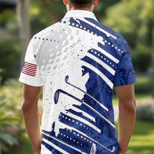 Load image into Gallery viewer, Personalized Golf Pattern Polo Shirt Custom Name Gift for Dad

