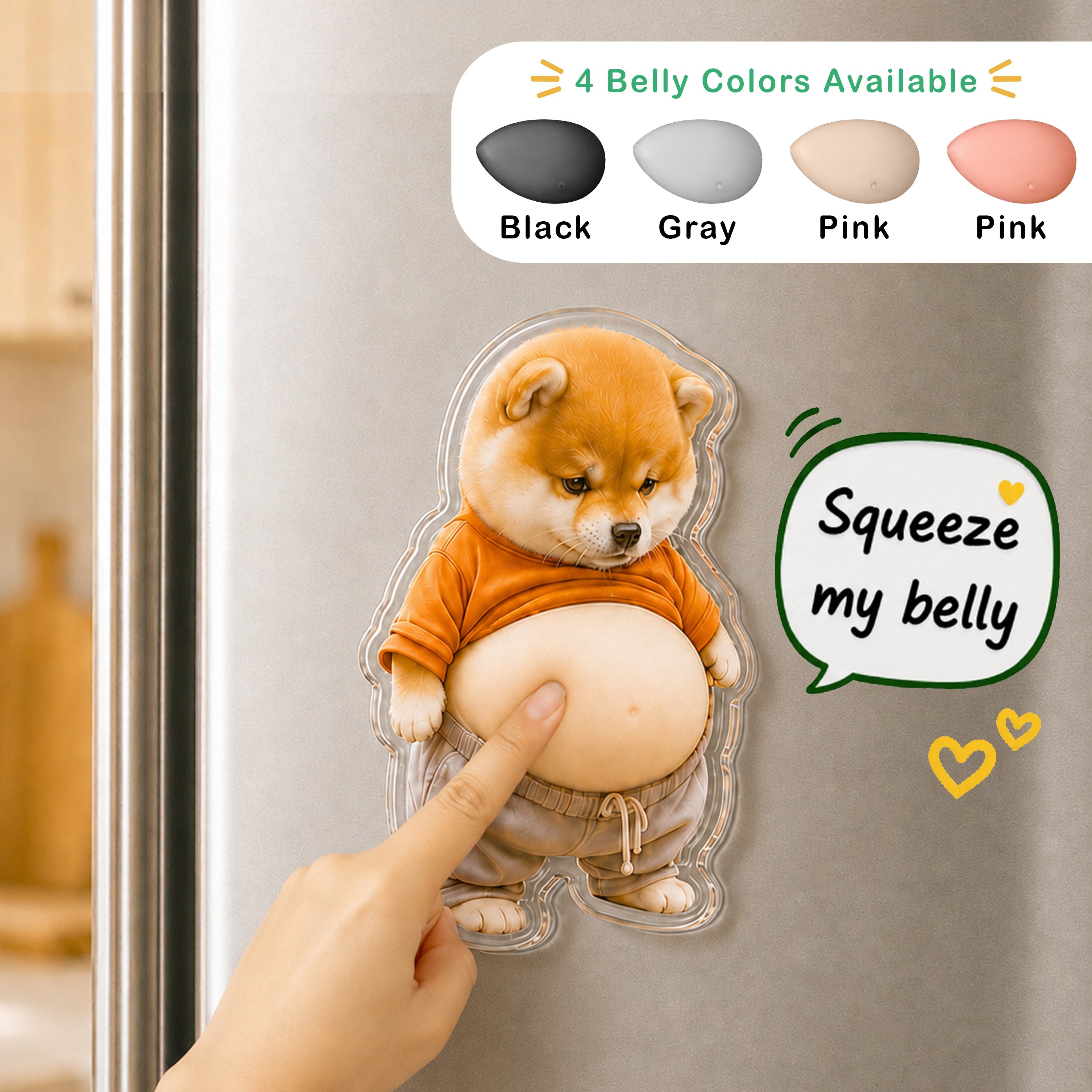 Personalized Photo Pet Squishy Fridge Magnet Gift for Dog Lovers