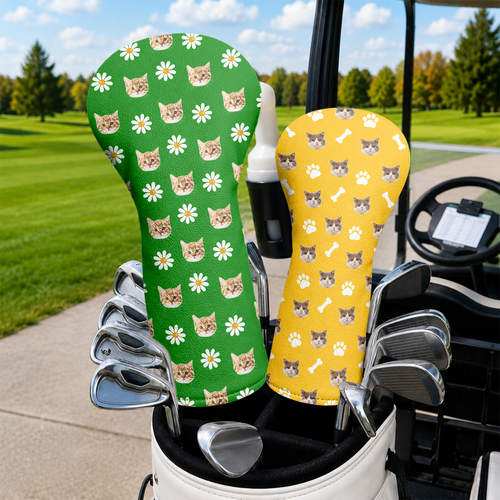 Personalized Dog Cat Photo Golf Head Cover Unique Gift for Dad