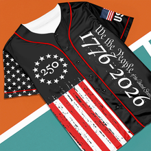 Load image into Gallery viewer, Personalized We The People Baseball Jersey Custom Name 4th of July Gift
