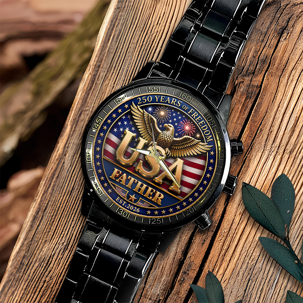 Personalized Family Photo Wrist Watch Custom Gift for Dad
