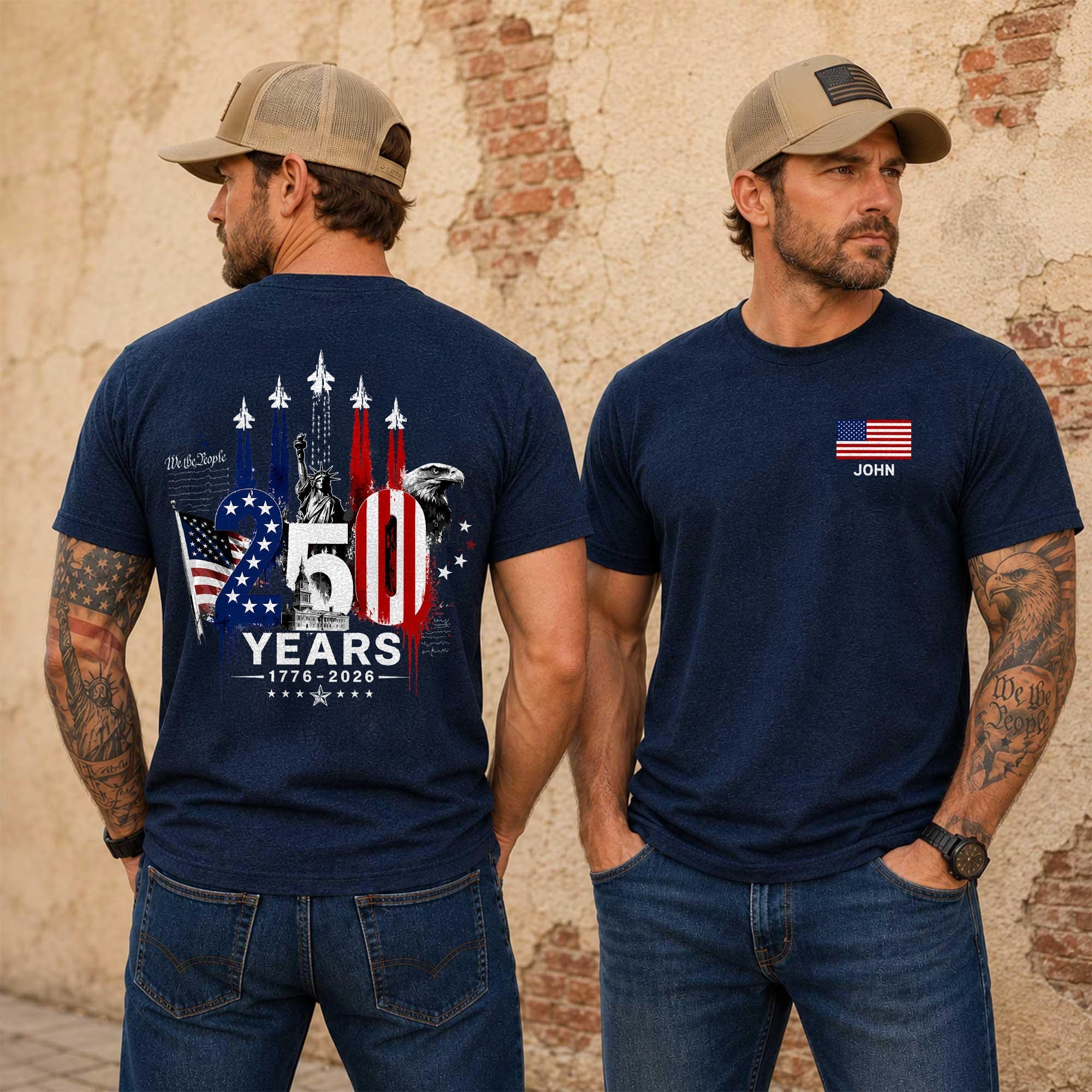 Personalized American Flag Comfort Shirt Independence Day Gift for Dad