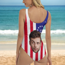 Load image into Gallery viewer, Personalized Funny Face Swimsuit Custom Photo Gift for Her
