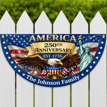 Load image into Gallery viewer, Personalized Family Name USA Eagle Fan Flag Custom Gift
