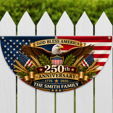 Load image into Gallery viewer, Personalized USA Flag Custom Family Name Gift for 4th of July
