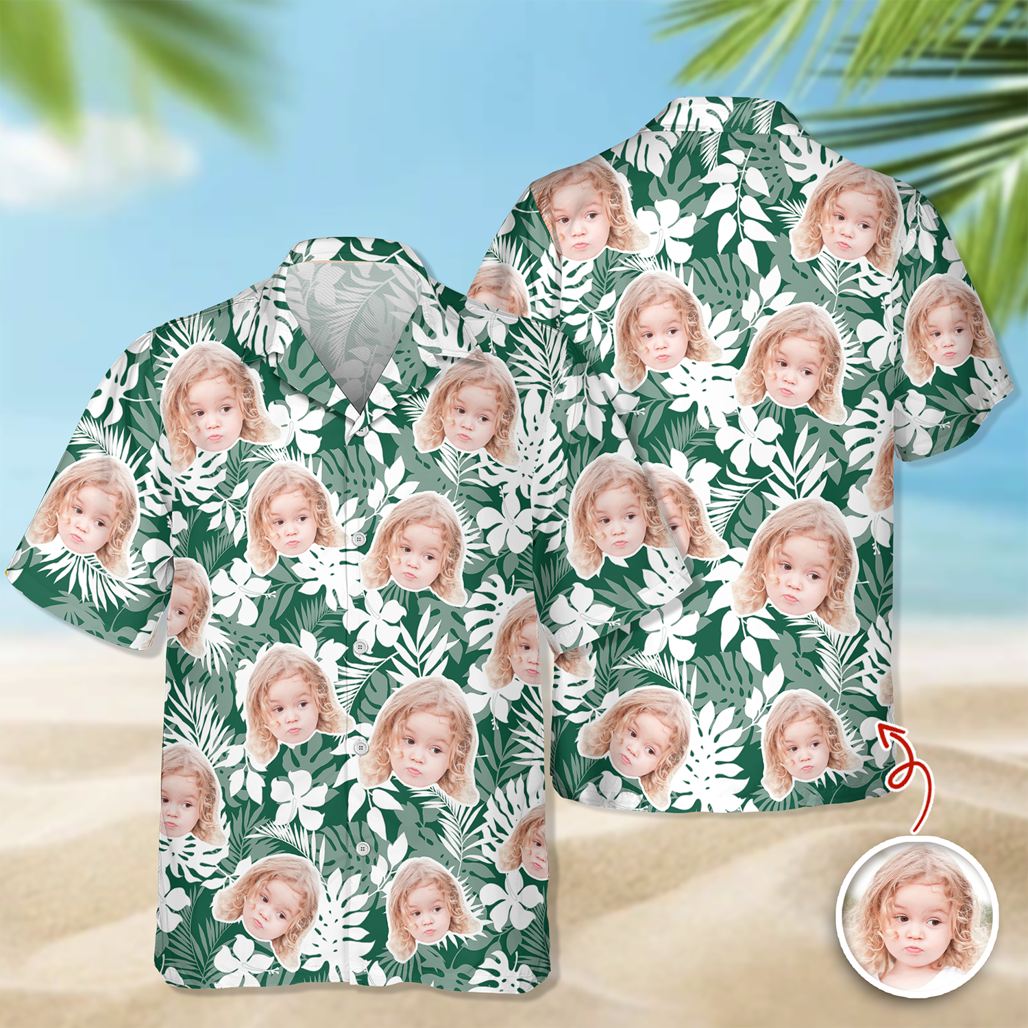 Personalized Tropical Aloha Hawaii Shirt Custom Photo Gift for Dad