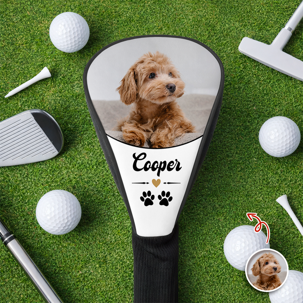 Personalized Photo Golf Club Head Cover Custom Gift for Dad