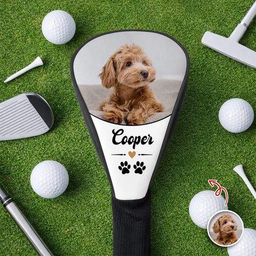 Personalized Photo Golf Club Head Cover Custom Gift for Dad