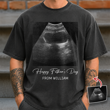 Load image into Gallery viewer, Personalized Ultrasound Photo Comfort Shirt Gift for New Dad
