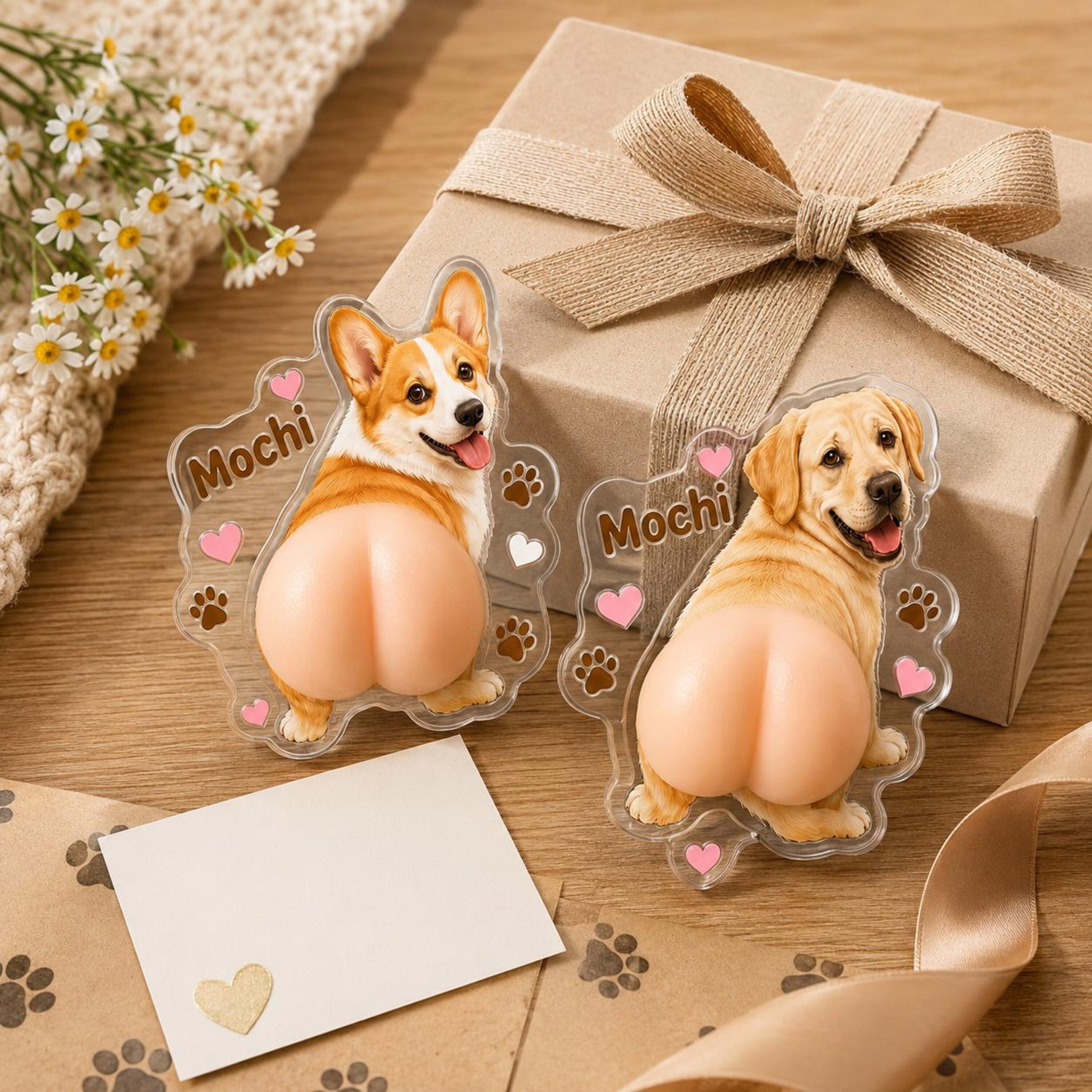 Custom Pet Photo Squishy Fridge Magnet Gift for Dog Lovers
