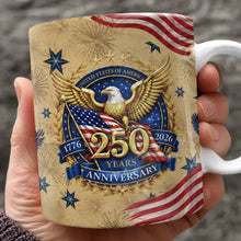 Load image into Gallery viewer, Personalized USA 250 Years Eagle Coffee Mug Custom Gift
