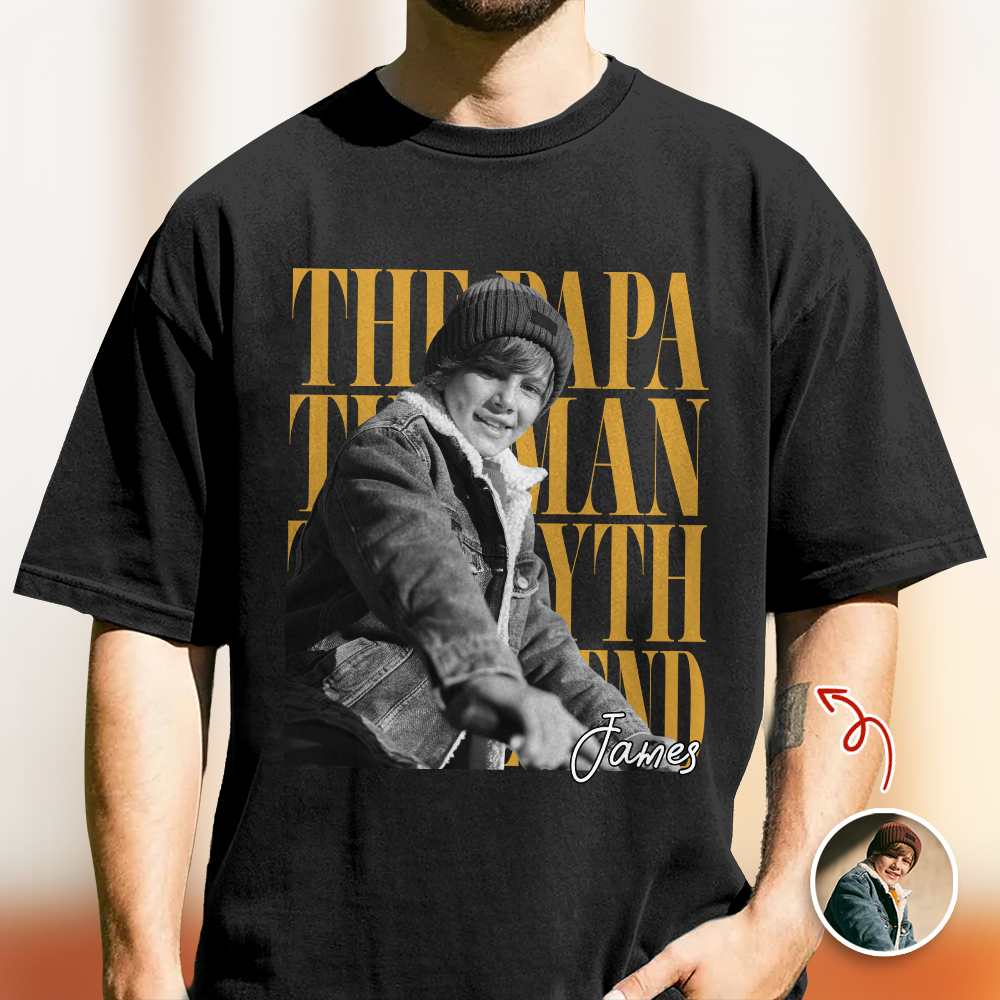 Personalized Photo Comfort Shirt Gift for Dad, Grandpa
