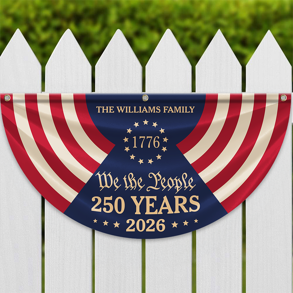 Personalized We The People Family Name Flag 4th of July Gift