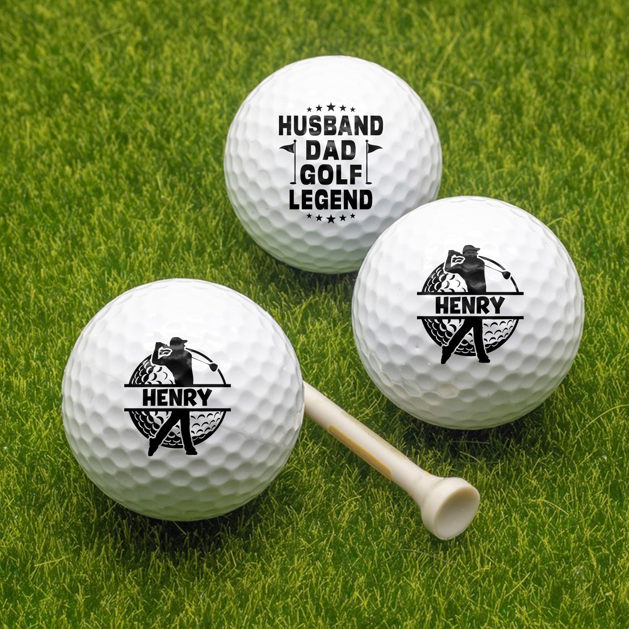 Personalized Golf Ball Custom Gift for Dad Husband Funny