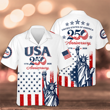 Load image into Gallery viewer, Personalized Hawaiian Shirt USA 250th Anniversary Gift

