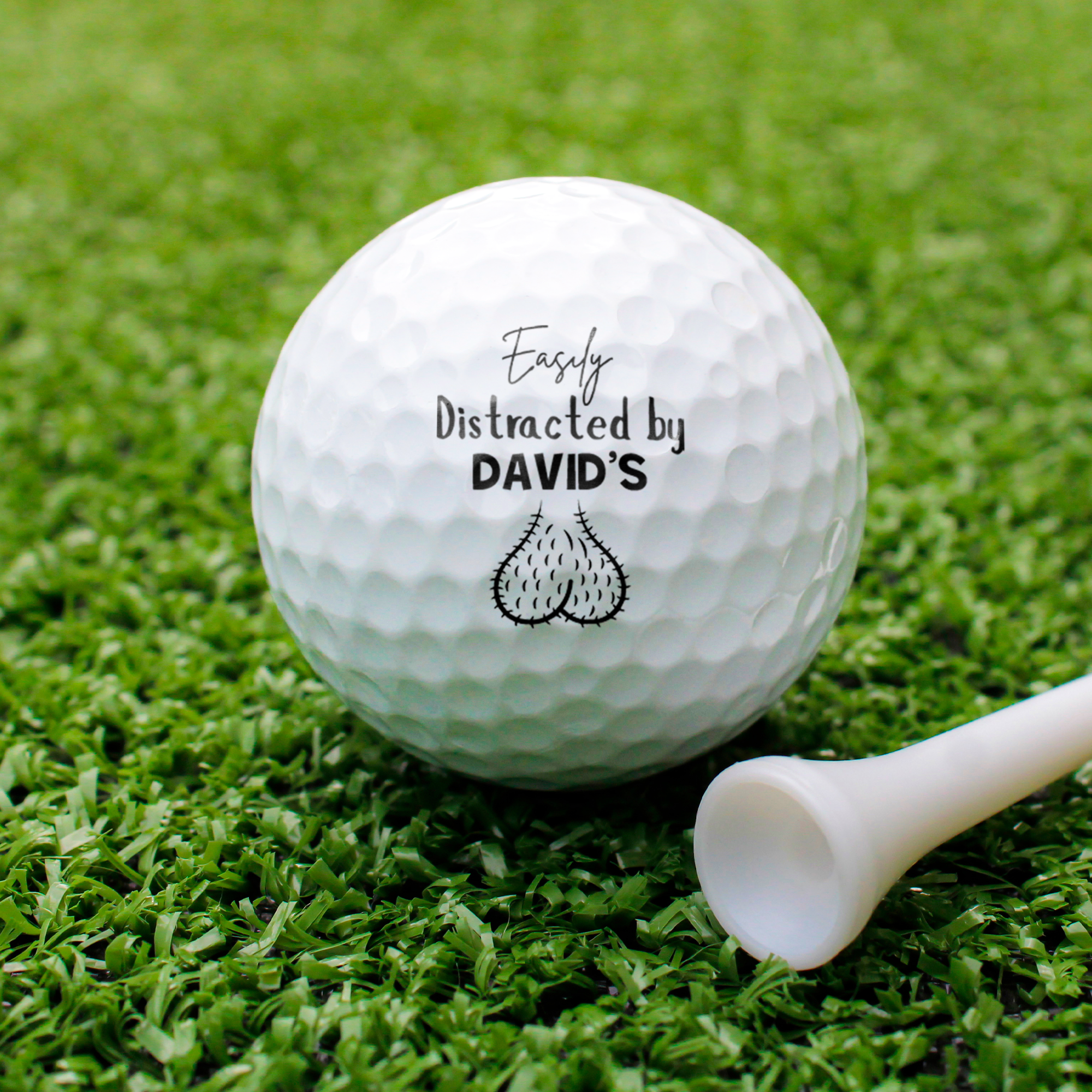 Personalized Golf Ball Easily Distracted By Golf Humor Gift for Dad