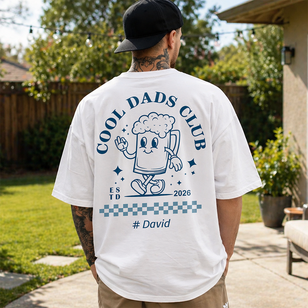 Personalized Cool Dads Club T-Shirt Custom Gift for Father