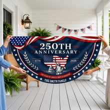 Load image into Gallery viewer, Personalized Family Name Flag 250 Years of Liberty Gift
