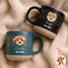 Load image into Gallery viewer, Personalized Pottery Mug Custom Photo Gift for Dog Dad
