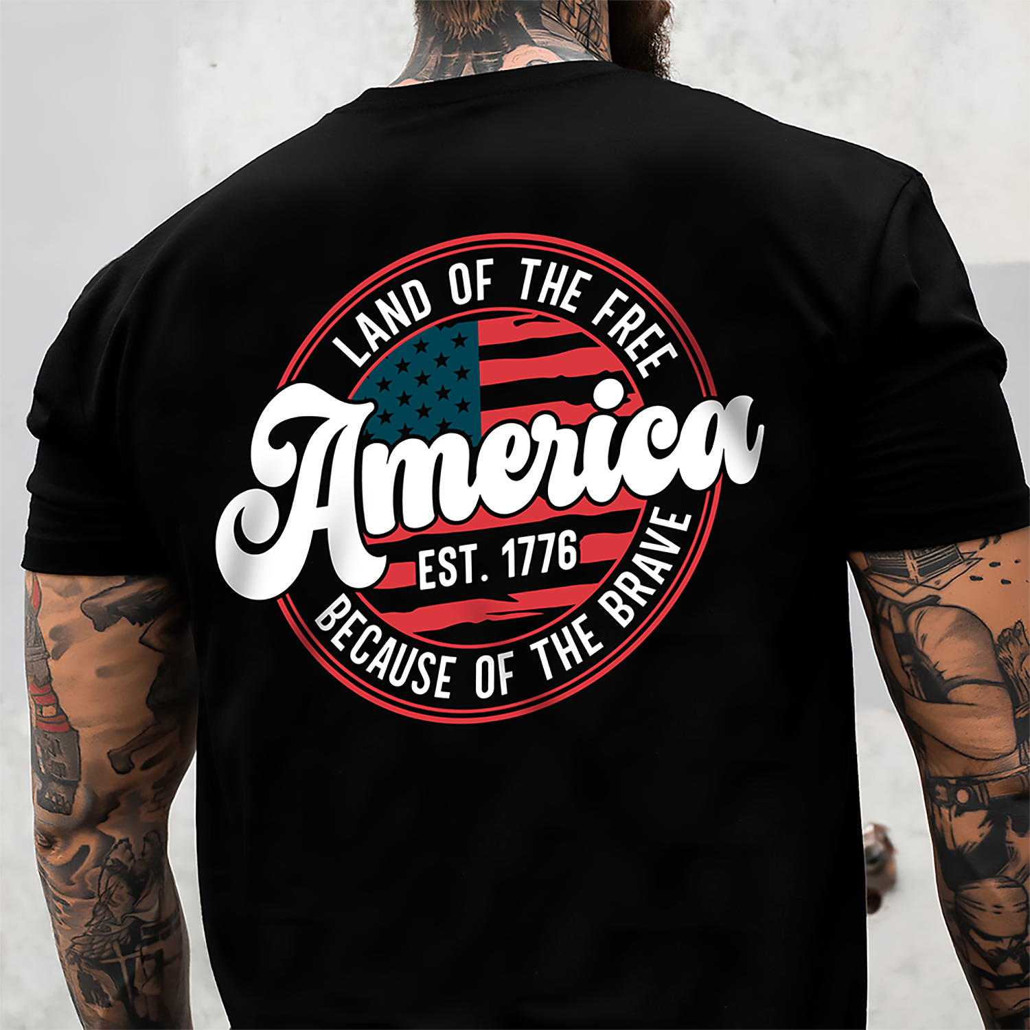 Personalized America Est 1776 T-Shirt Gift for Dad | Independence Day