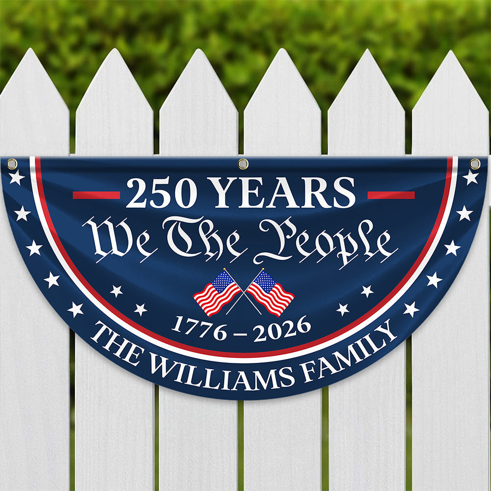 Personalized Family Name Flag 250 Years America Independence Gift