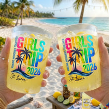 Load image into Gallery viewer, Personalized Frosted Cups Girls Trip 2026 Gift for Her
