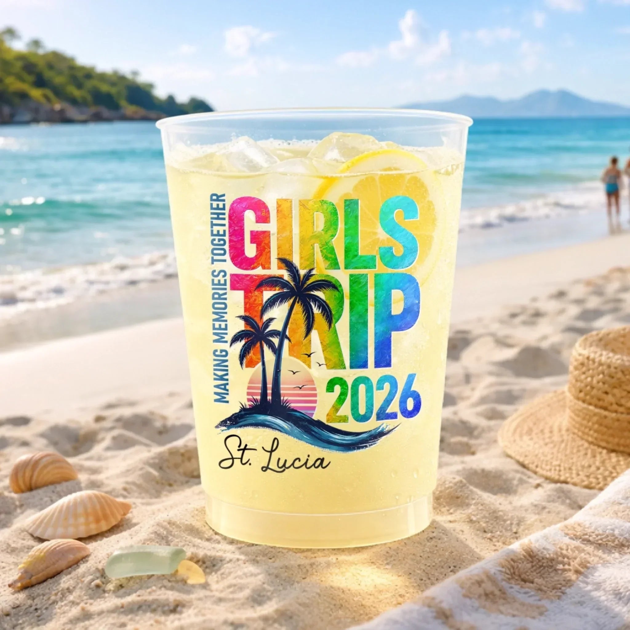 Personalized Frosted Cups Girls Trip 2026 Gift for Her