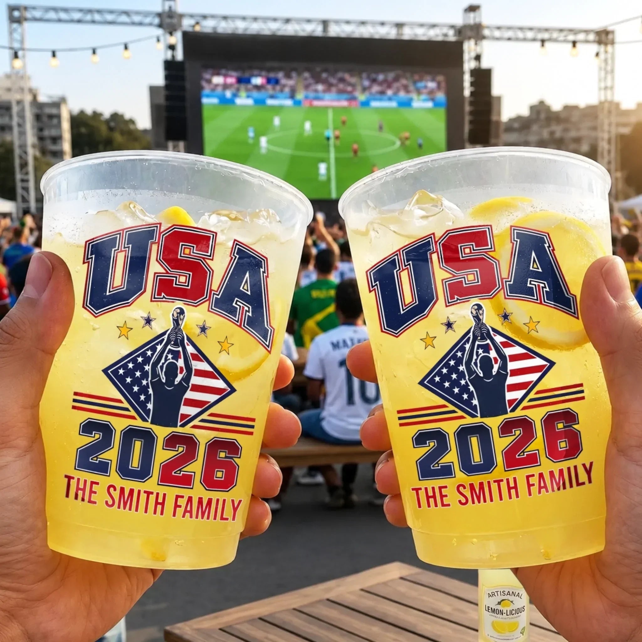 Personalized Frosted Cups for Soccer Fans | Family Party Gift