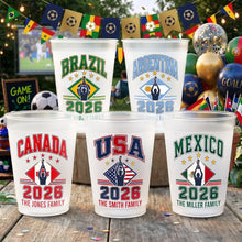 Load image into Gallery viewer, Personalized Frosted Cups for Soccer Fans | Family Party Gift
