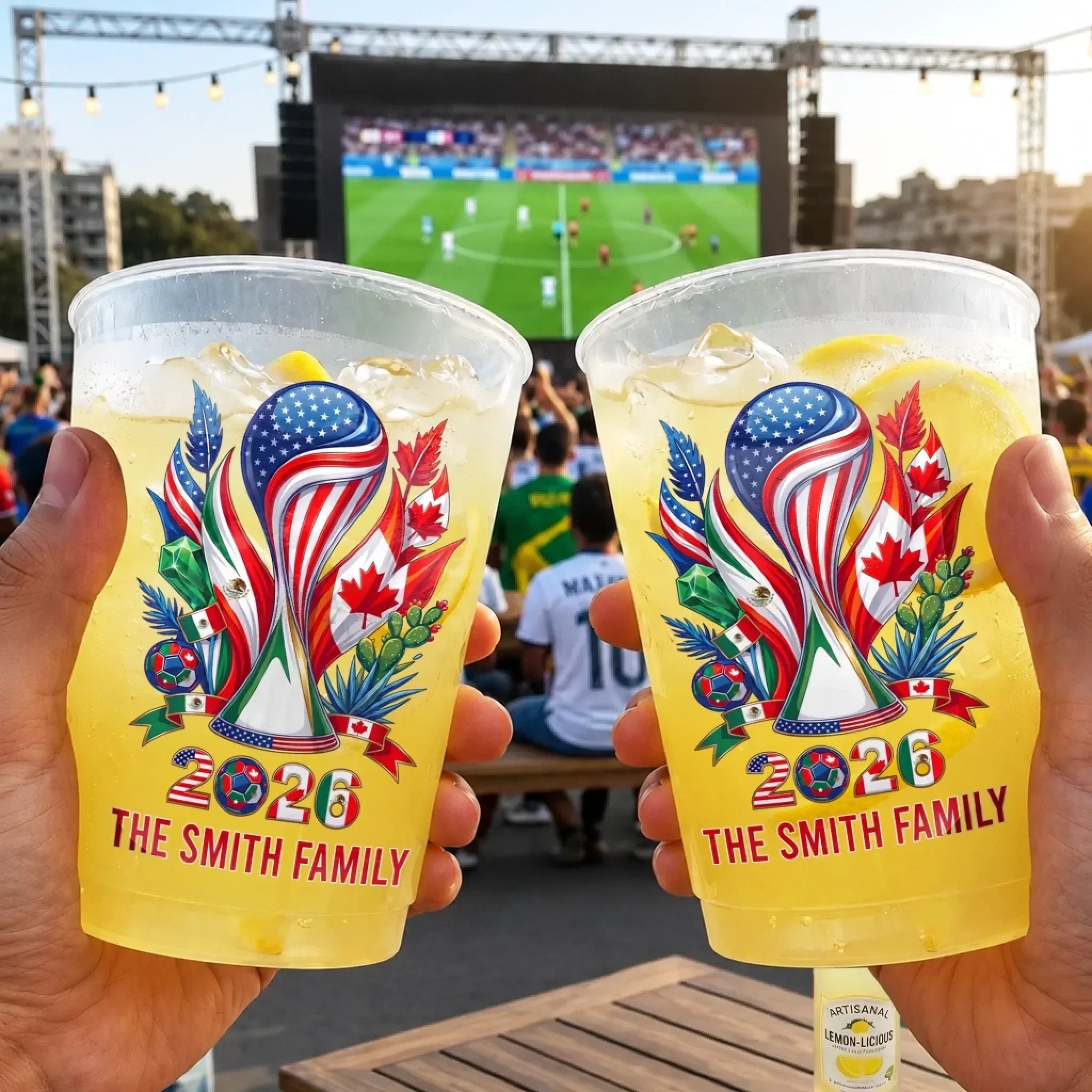 Personalized Frosted Party Cups for Football Fans Family 2026