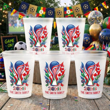 Load image into Gallery viewer, Personalized Frosted Party Cups for Football Fans Family 2026
