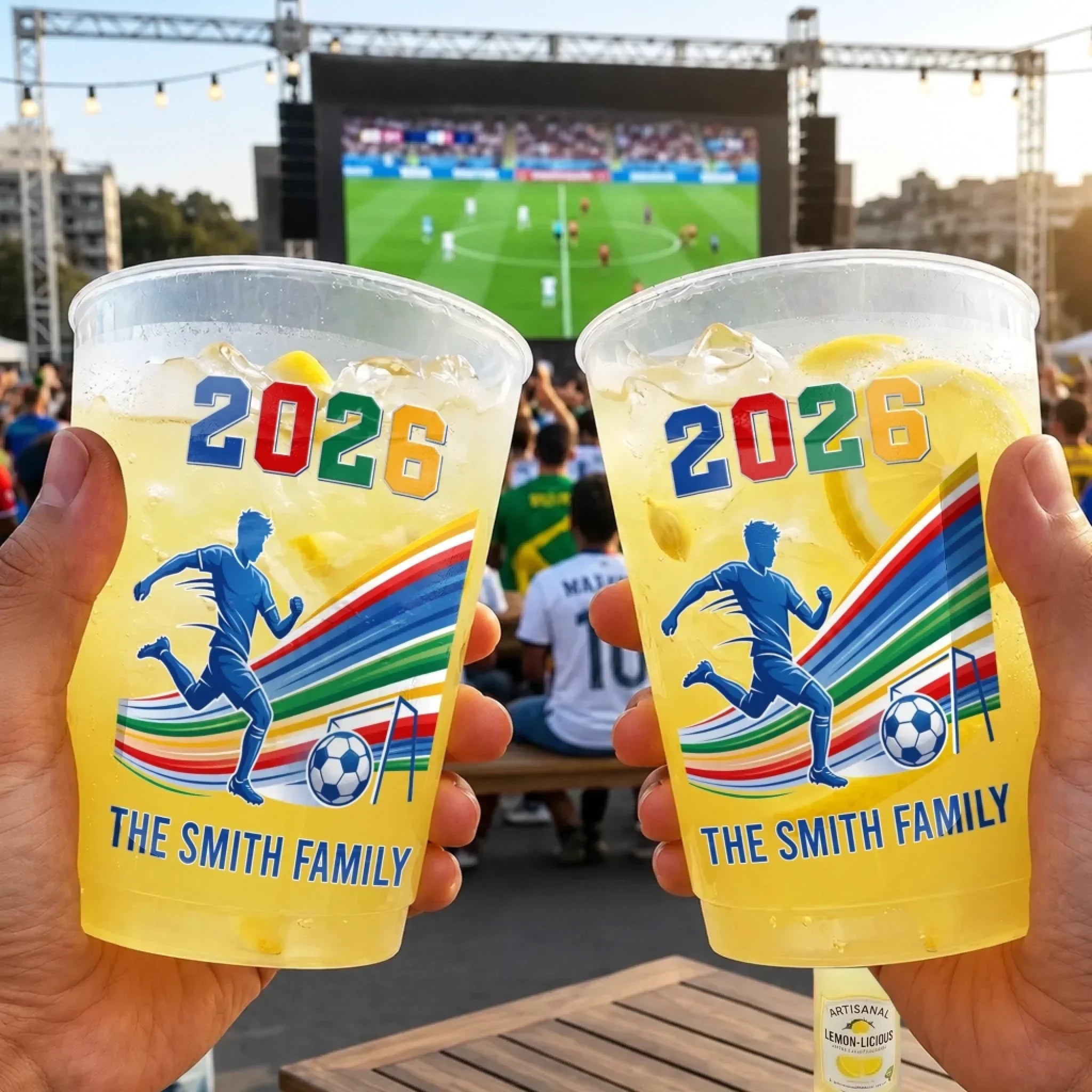 Personalized Frosted Soccer Cups for Family Fans | Game Day Gift