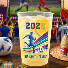 Load image into Gallery viewer, Personalized Frosted Soccer Cups for Family Fans | Game Day Gift
