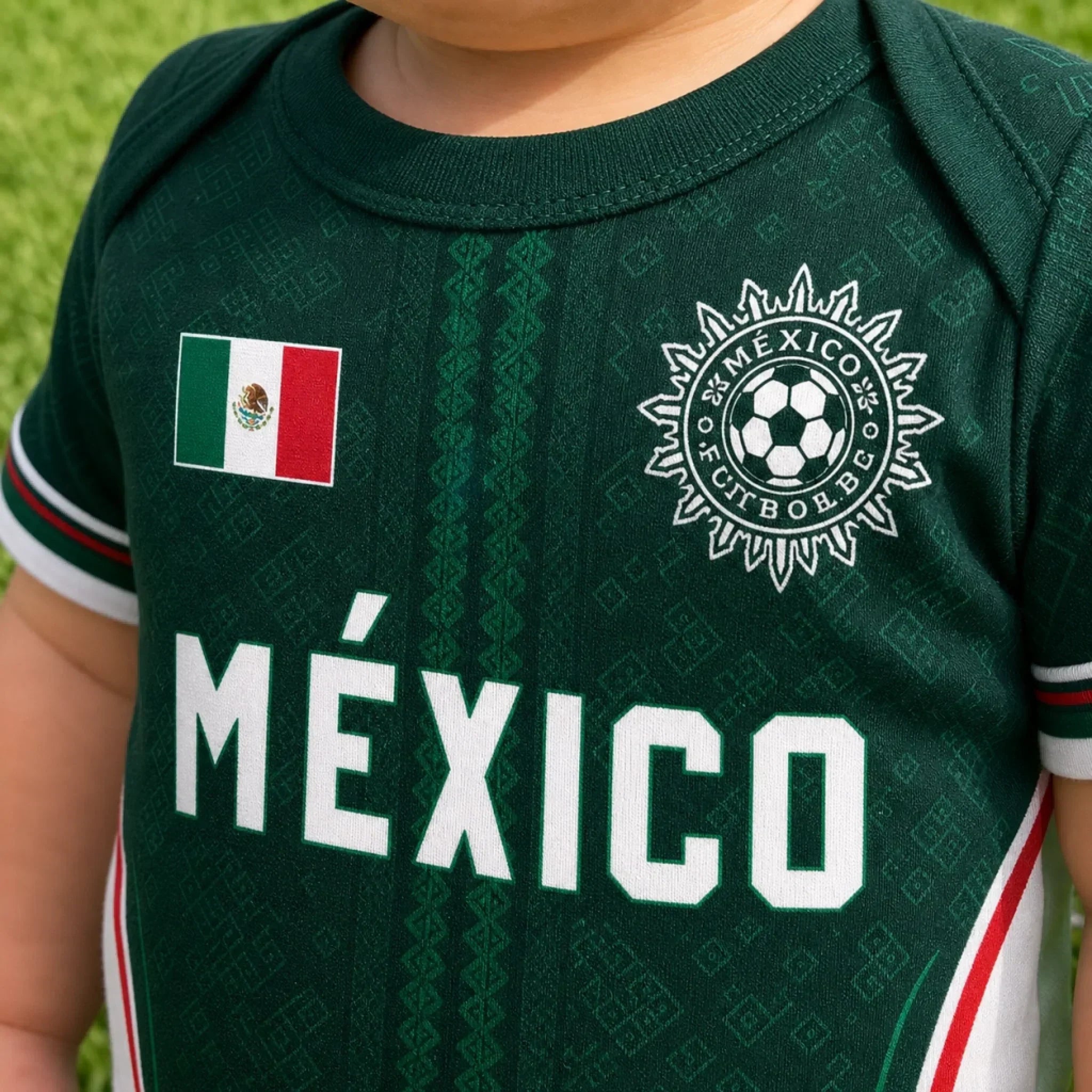 Personalized Mexico Football Baby Jersey Bodysuit Gift for New Parents