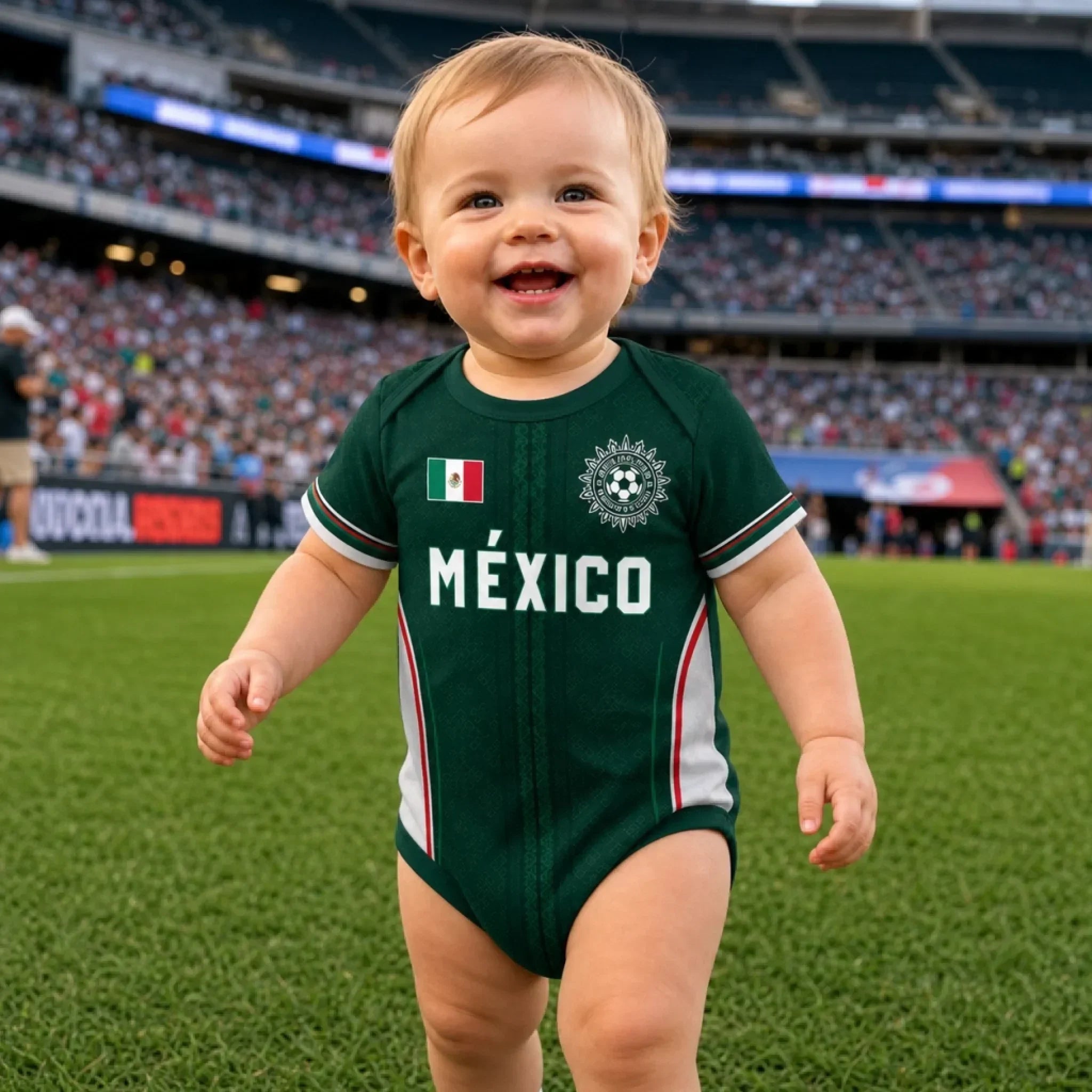 Personalized Mexico Football Baby Jersey Bodysuit Gift for New Parents