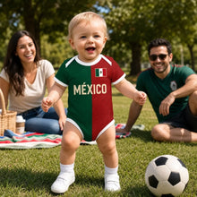 Load image into Gallery viewer, Personalized Mexico Baby Jersey Bodysuit for Soccer Fans
